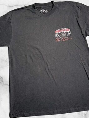 Dennis Rodman The Worm 91 Men’s Large Hall of Fame T Shirt Basketball Black